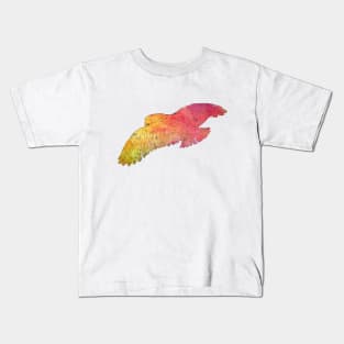 Cute Vintage Owl Illustration with bright watercolour look Kids T-Shirt